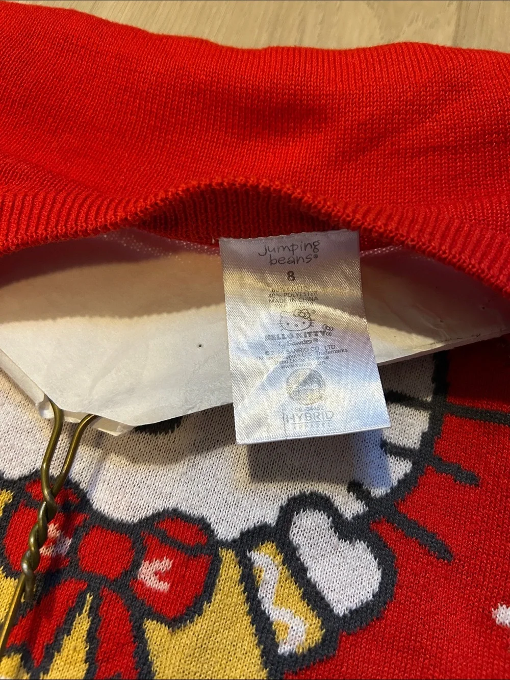 Hello Kitty Red and Pink Holiday Sweater size girls 8